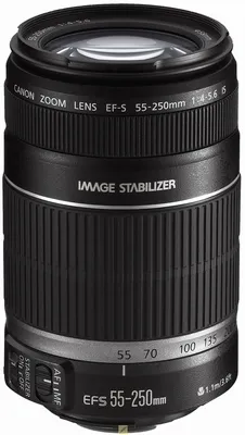 Produktbild von Canon 55 - 250 mm / F 4,0 - 5,6 EF-S IS Tele-Zoomobjektiv f?r Canon Spiegelreflexkameras, F4 (W) - F5,6 (T), Bildstabilisator, Autofokus, 58 mm Filterdurchmesser