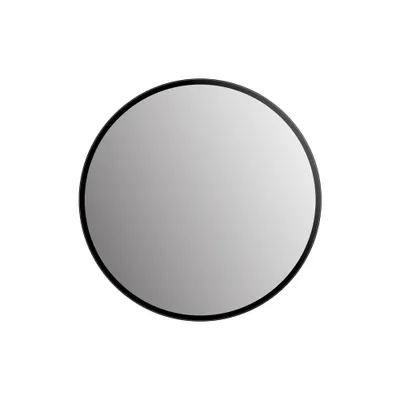 Image de Miroir rond Talos Picasso noir Ø 25 cm - avec cadre en aluminium de haute qualité pour une ambiance stylée - miroir de salle de bain rond parfait qui allie élégance et fonctionnalité