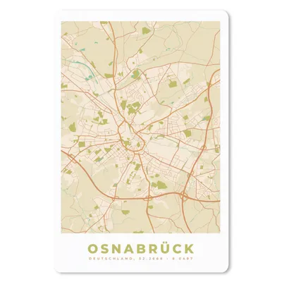 Produktbild von MuchoWow® Mauspad Mousepad Osnabrück - Karte - Stadtplan - Vintage 40x60 cm - Mousepads - Maus Mat - Pad - Mausunterlage - Schreibtisch Accesoire