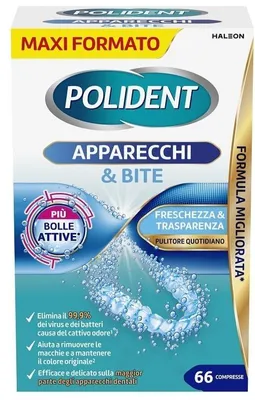 Obrázok produktu pre Polident, čistiace tablety na protézy, denné použitie, 66 tabliet