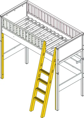 Produktbild von Bopita Nordic Treppe schräg XL - Weiß | Möbel Zubehör