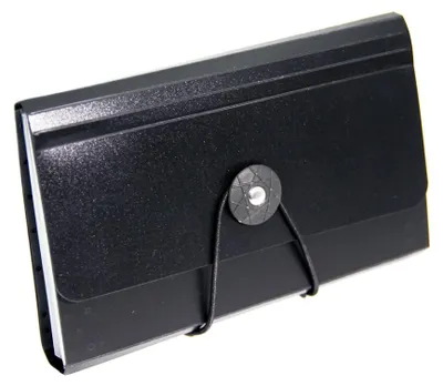 Image de Pochette à soufflet en PP noir 12 x 18 cm - Biurfol