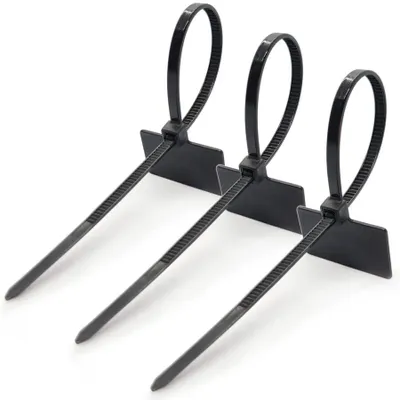 Produktbild von packivo Kabelbinder mit Beschriftungsfeld - 100 Stück - 2,5 x 150mm, Schwarz
