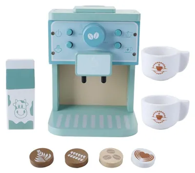 Imagen del producto de Juego de cocina de madera para hacer café, ideal para pequeños baristas