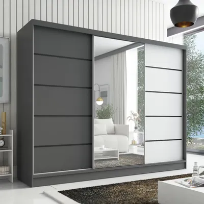 Produktbild von Schwebetürenschrank AURELIA 2 Schwebetürenschrank AURELIA 2 200 cm mit Spiegel, 3 Türen, 3 Schubladen