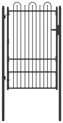 Immagine prodotto di vidaXL Cancello da recinzione HORST 100 x 150 cm in acciaio nero, chiudibile a chiave