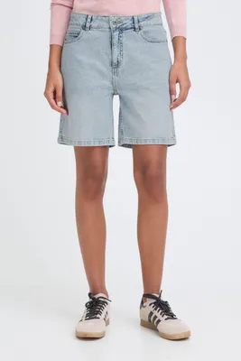 Produktbild von OXMO OXMIRA Damen Shorts Jeans-Shorts kurze Hose Baumwollmischung regular fit