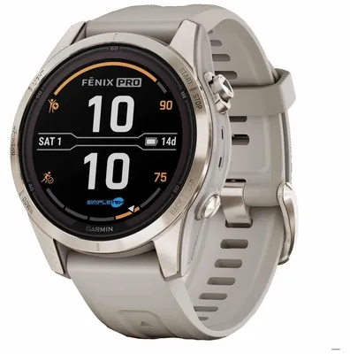 Immagine prodotto di Garmin Fenix 7s Pro Sapphire Solar Titanio Soft Gold Smartwatch 42mm 10atm