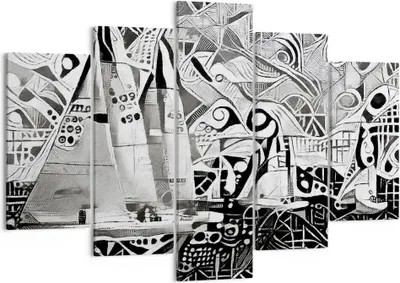 Produktbild von Bild auf Leinwand - Leinwandbild - Abstraktion modern - 150x100cm - Wand Bild - Wanddeko - Leinwanddruck - Bilder - Kunstdruck - Wanddekoration - Leinwand bilder - Wandkunst - EA150x100-3479