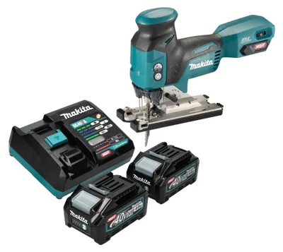 Obrázek produktu pro Makita JV 001 GM201 Akumulátorová přímočará pila 40 V max. 135 mm bezkartáčová + 2x akumulátor 4,0 Ah + nabíječka