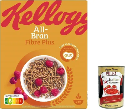 Produktbild von 6x Kellog's Kellogg All-brain membrane mit seinen reichhaltigen Weizenfasern cereals 500 g + Italian Gourmet polpa 400g
