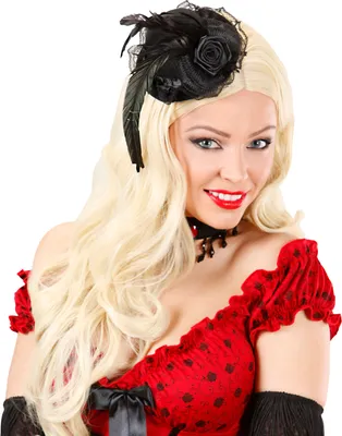Produktbild von Widmann Fascinator mit Rose schwarz