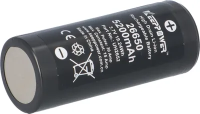 Obrázek produktu pro Keeppower UH2655 26650 baterie 5500 mAh 3,6 V | Li-Ion vysokoproudový článek bez ochrany