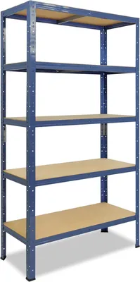Produktbild von Home 200x120x60 cm Schwerlastregal in blau mit 5 Böden und 175 kg Traglast pro Boden