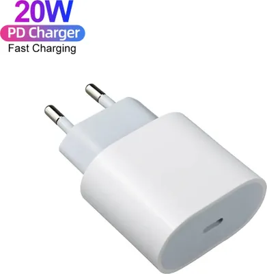 Produktbild von iPhone 15 Pro Max Schnell Ladegerät 20W Charger Netzteil USB C Power Adapter + 1m USB‑C auf USB C Ladekabel Set für Apple, Samsung, Huawei, Xiaomi