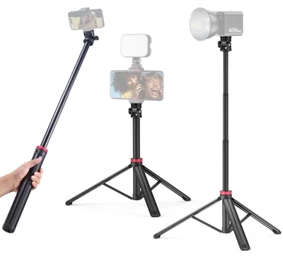 Obrázek produktu pro ULANZI MT-79, přenosný stativ, výška až 204 cm, univerzální tyč na selfies z hliníku, stativ pro fotoaparát s nastavením úhlu 180° a závitem 1/4" pro mobilní telefony, kamery, světla