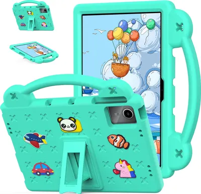 Immagine prodotto di Custodia protettiva per Lenovo Tab M11 / Tab K11 11" 2024, custodia per bambini, antiurto con maniglia e supporto verde