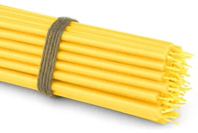 Produktbild von Stabkerzen 50 Stück gelb 16 cm Paraffin dünn, Kerzen für Dekoration