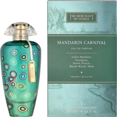 Produktbild von The Merchant Of Venice Mandarin Carnival, Frauen, 100 ml, Bergamotte, Mandarine, Petitgrain, Freesie, Neroli, Orangenblüte, Bernstein, Moschus, 1 Stück(e)