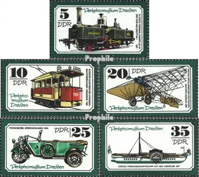 Produktbild von Briefmarken DDR 1977 Mi 2254-2258 (kompl.Ausgabe) gestempelt Verkehrsmuseum Dresden