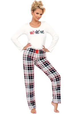 Obrázok produktu pre Dámske vianočné pyžamo HoHo - bavlna Ecru 2XL(44)