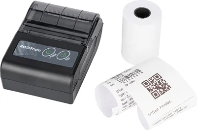 Zdjęcie produktu dla drukarka termiczna 58 mm, ładowalna drukarka paragonów Bluetooth, bezprzewodowa mini drukarka dla firm z baterią 1500 mAh