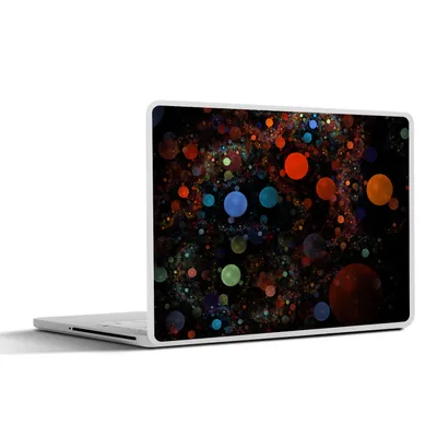Produktbild von MuchoWow® Laptop Aufkleber Sticker Cover Kreis - Muster - Farben - Schwarz 40x30 cm - Laptop Dekoration - Selbstklebend