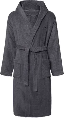 Immagine prodotto di Accappatoio unisex Chiemsee, 100% cotone, con cappuccio, taglia S - XXL, colore grigio, taglia di abbigliamento: L