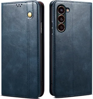Produktbild von Galaxy S23+ Hülle, Leder Flip Brieftasche Schutzhülle für Samsung Galaxy S23+ Blau