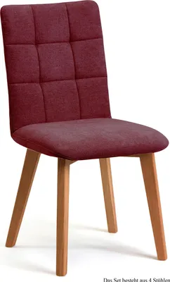Produktbild von Esszimmerstuhl (4er-Set) Dareen 47x91x60 Eiche geölt/Marsala