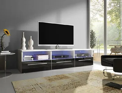 Obrázok produktu pre TV Led TV skrinka rtv príborník TV stena vysoký lesk lowboard základná jednotka