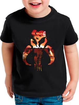 Produktbild von A.N.T. Fett Crest Kinder T-Shirt yoda mando kopfgeldjäger