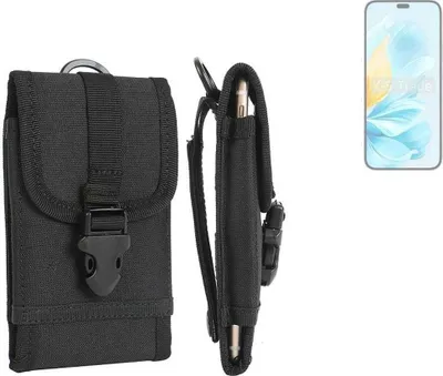 Produktbild von K-S-Trade Holster Handy Hülle kompatibel mit Honor 200 Lite Holster Handytasche Gürtel Tasche Schutz Hülle Robust Outdoor schwarz