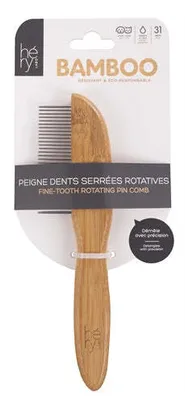 Obrázok produktu pre Hery Labo Jemný hrebeň s rotujúcimi zubami Bambus