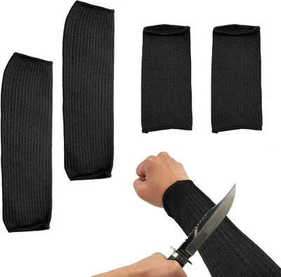 Productafbeelding van Snijbestendige Mouwen voor Armbescherming - 2 Paar, 20cm en 40cm, Ideaal voor Houtbewerking, Koken en Tuinieren