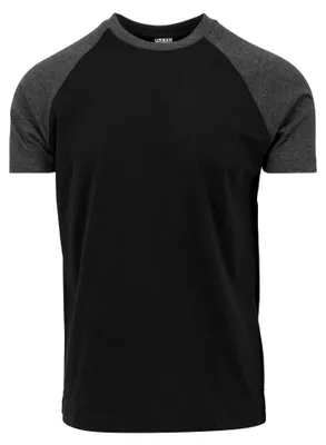 Image de Urban Classics - T-shirt pour homme à manches raglan TN801 (XXL) (noir/charbon)