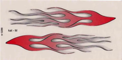 Produktbild von FLAMES BORDO Aufkleber 220x110mm KAT-M