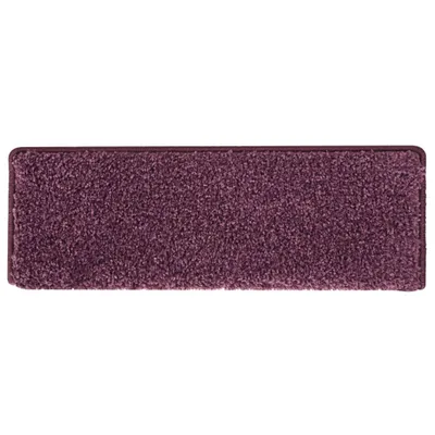 Immagine prodotto di Tappetini per scale 15 pz 65x21x4 cm Viola scuro con bordo rettangolare