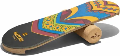 Imagen del producto de Tabla de equilibrio de madera 100%, con rodillos, 1 unidad, para entrenamiento del equilibrio