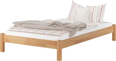 Produktbild von Einzelbett in Überlänge 120x220 Buche-Bettgestell Zubehör wählbar V-60.84-12-220ohne Zubehör