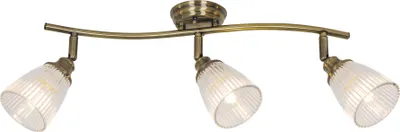 Immagine prodotto di Spot Martha, finitura bronzo anticato, 3 attacchi E14, 12W ciascuno, metallo, dimensioni: 13x53x12 cm, grado di protezione IP20, marca Rabalux