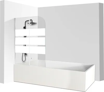 Immagine prodotto di Jopassy bagno allegato cabina doccia schermo pieghevole vasca doccia in vetro NANO Easy Clean 6 mm 180° ESG vetro trasparente 2 parti pieghevole 100*140CM bianco
