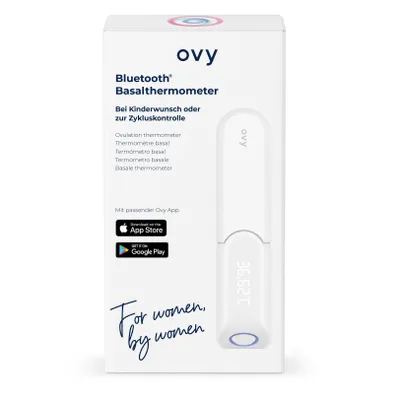 Produktbild von Ovy® Bluetooth Basalthermometer mit Ovy App zur hormonfreien Verhütung und bei Kinderwunsch