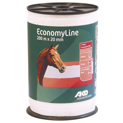 Image de AKO Ruban de clôture EconomyLine 200?m x 20?mm, 4 conducteurs, 10,47?/m, Accessoires de pâturage