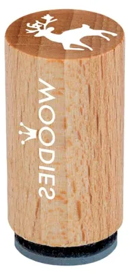 Produktbild von Hirsch Mini Stempel aus Holz, 1,5 x 1,5 x 3 cm