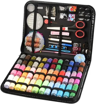 Imagen del producto de Kit de costura, juego de costura portátil para el hogar, herramienta, set de costura