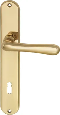 Produktbild von MARCHESI Drückergarnitur ELEGANT 22 - auf Schild BB 90, Messing poliert ÖNORM