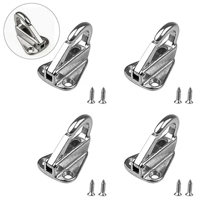 Produktbild von 4er Set Boot Haken Karabinerhaken 316 Edelstahl, Karabiner für Boot, Schiff, Hardware