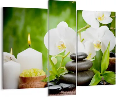 Produktbild von Bild auf Leinwand - Leinwandbild - Blume aromatherapie spa - 95x80cm - Wand Bild - Wanddeko - Leinwanddruck - Bilder - Kunstdruck - Wanddekoration - Leinwand bilder - Wandkunst - CB95x80-2718