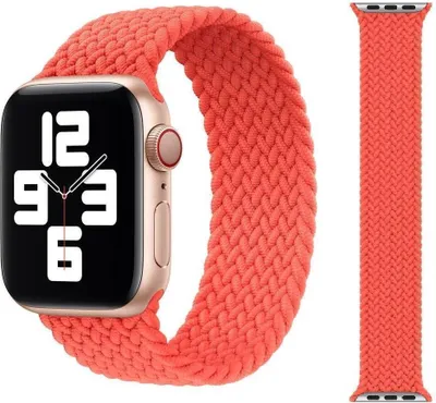 Produktbild von Original Apple Braided Solo Loop Armband 42/44/45mm Größe 8 Electric Orange